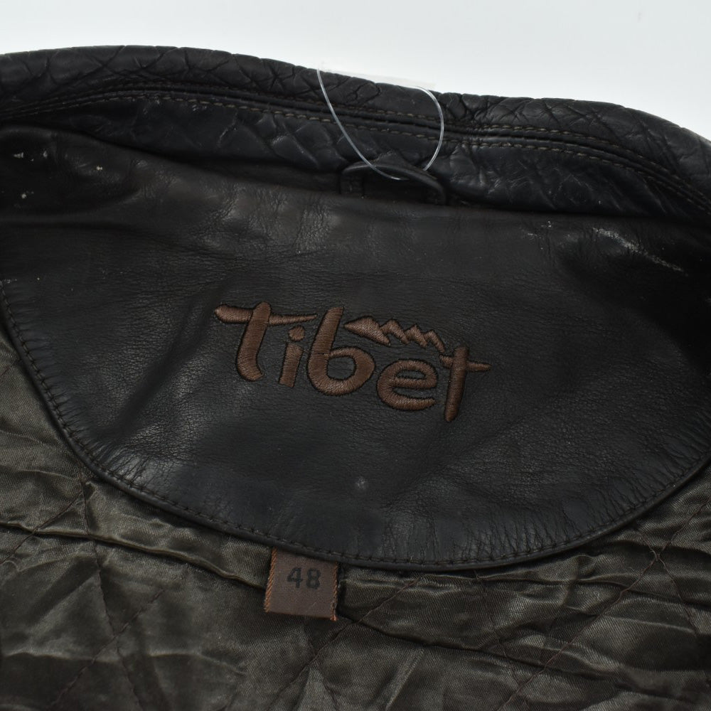 90's Tibet フェード レザーカーコート 261009H