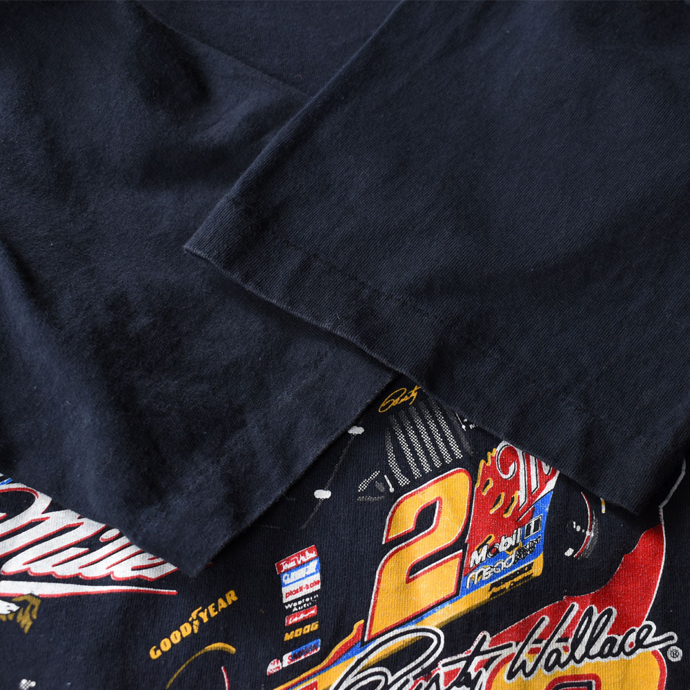 90’s COTTON SOURCE “NASCAR/＃2 Rusty Wallace” レーシングプリント Tシャツ USA製 250527