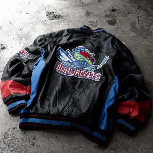 90’s NHL “Columbus Blue Jackets" レザージャケット 231005H