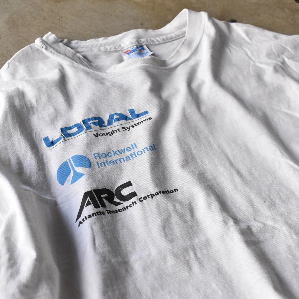 90's Hanes ”Loral Corp / Rockwell International / Atlantic Research Corp”  企業 Tシャツ USA製 240519