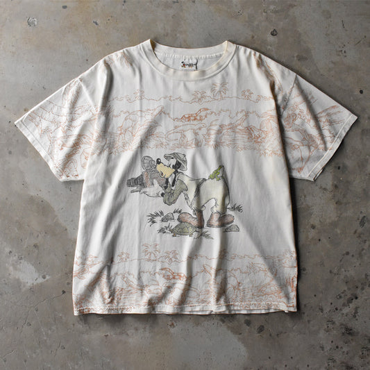 90’s Disney ”Goofy” AOP! キャラクター Tシャツ USA製 250507