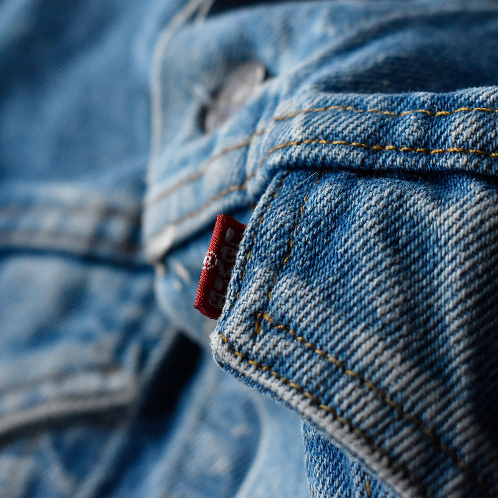 80's～ ペンキ！ブリーチ！ Levi's 71506-0214 デニムジャケット ロング丈 USA製 230924H