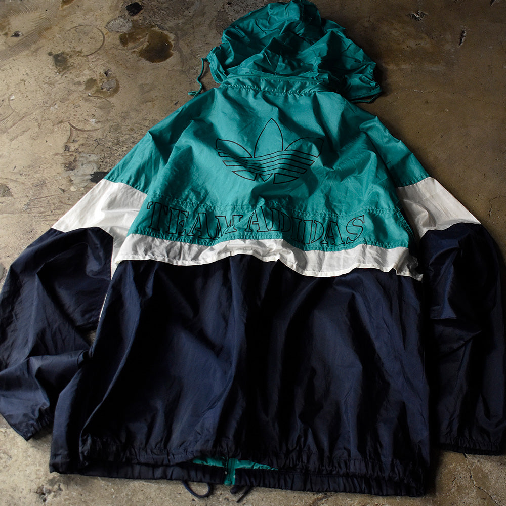 アディダス TEAM ADIDAS ナイロンジャケット トレフォイル 1980年 ヴィンテージ