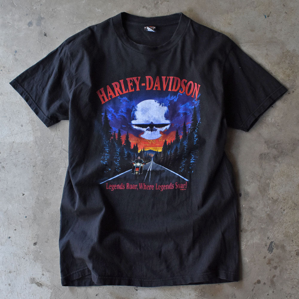 Y2K Harley-Davidson “Legends Roar, Where Legends Soar!” 両面プリント Tシャツ USA製 240615