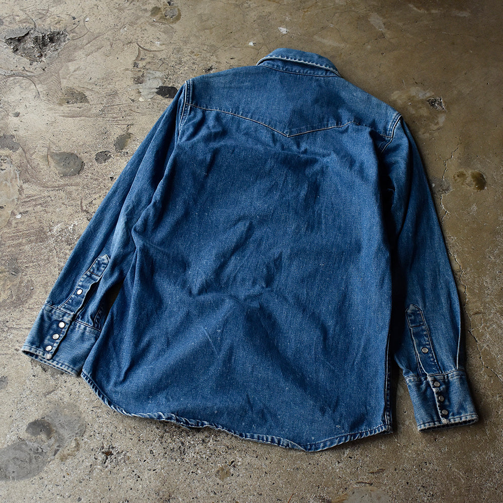 90's Carhartt デニムウエスタンシャツ 250618H