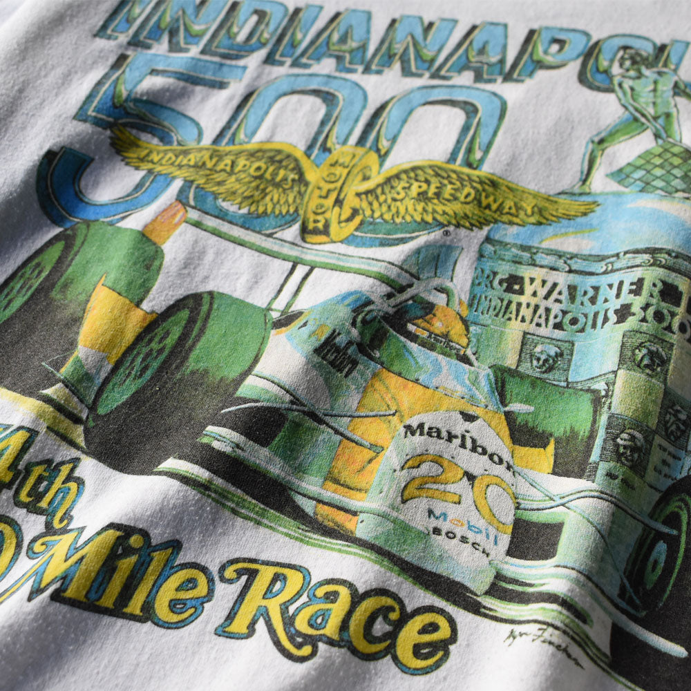 90’s “74th 500 Mile Race” レーシングプリント Tシャツ 250523