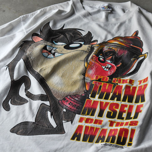 90’s Looney Tunes “I’D LIKE TO THANK MYSELF FOR THIS AWARD” キャラ Tシャツ USA製 240619