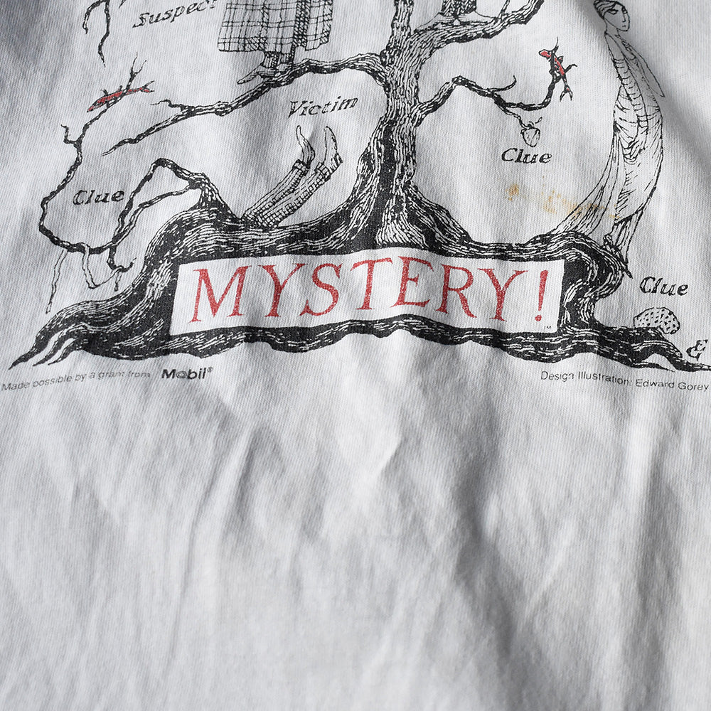 90's Edward Gorey “MYSTERY ! ” Tシャツ USA製 240303H