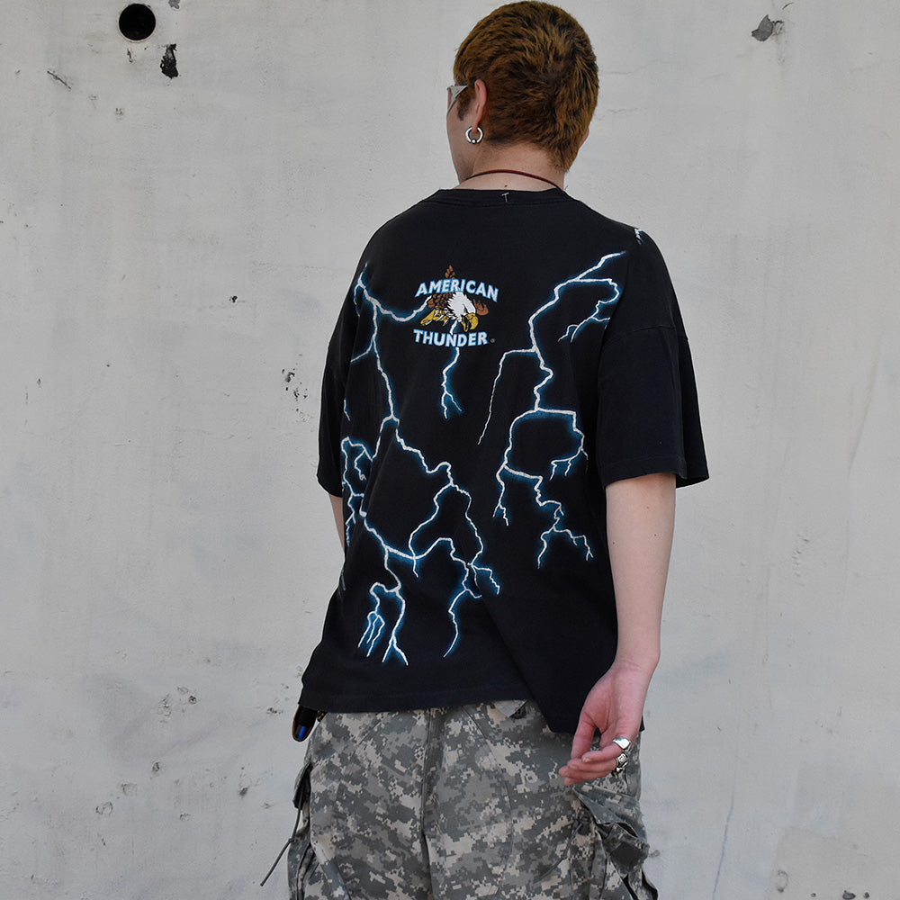 THUNDER サンダー　Tシャツ vintage ロック　バンド　HR /HM HARDCORE SUPERSTAR】ロックTシャツ バンドTシャツ メンズ