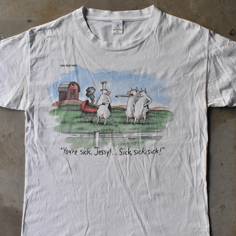 90's THE FAR SIDE “You're sick, Jessy!... Sick, sick, sick!” アート Tシャツ USA製 240515