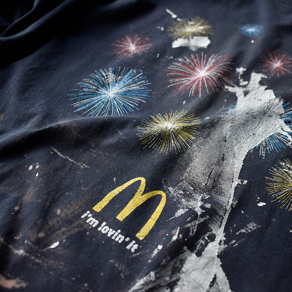 Y2K ダメージ！ペンキ！ “McDonald's×花火“ Tシャツ 240619H