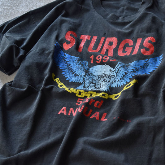 90's “Sturgis 53rd ANNUAL” 雰囲気◎ イーグル バイク Tシャツ 230727