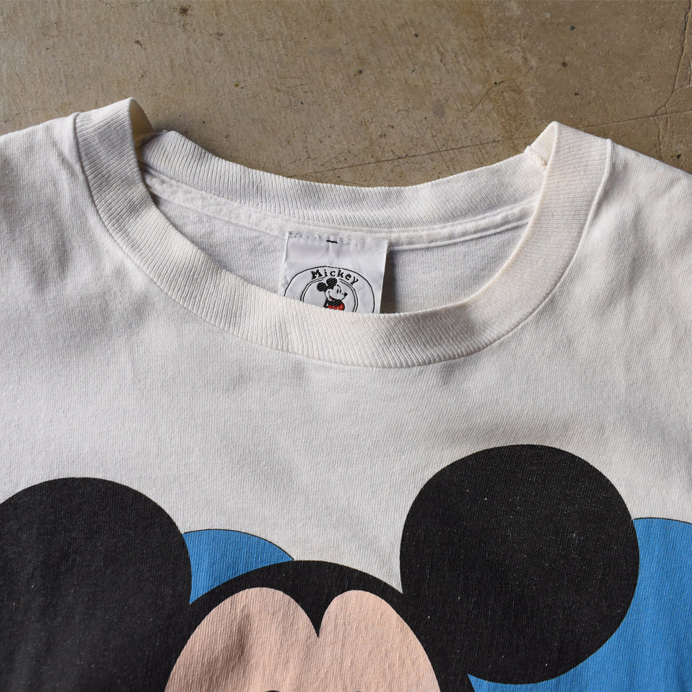 90’s Disney 大判プリント “Mickey” キャラクターTシャツ 250421