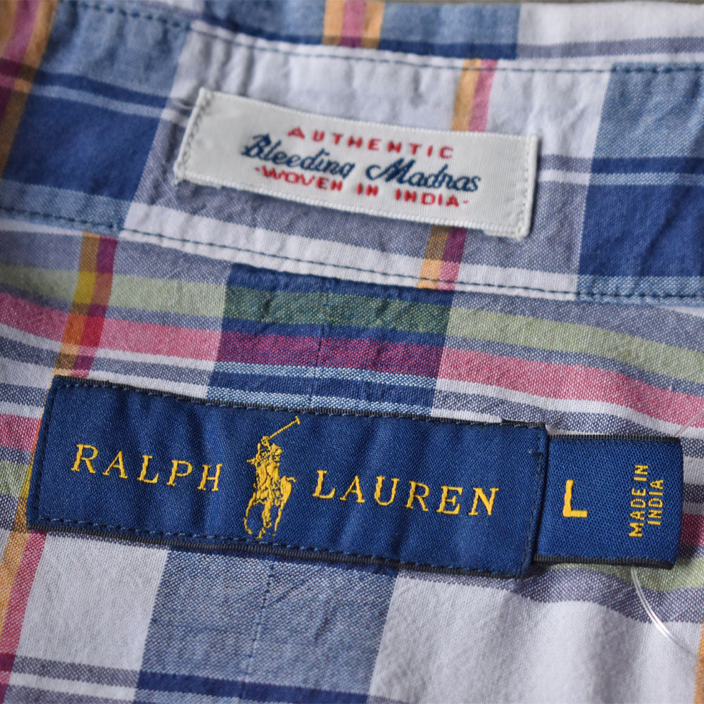 Ralph Lauren マドラスチェック 半袖 ボタンダウンシャツ 240527 S2111