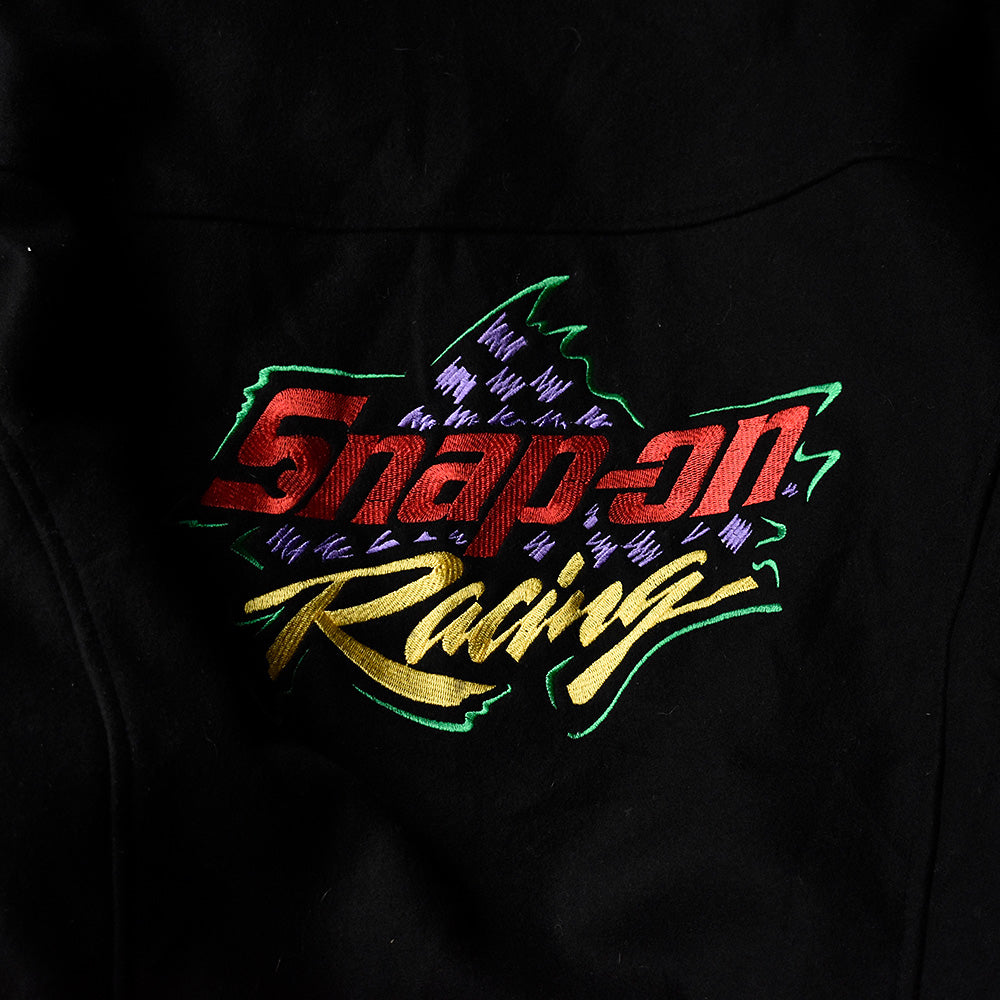 Y2K “Snap-on” ウール×レザー レーシングジャケット 241225H