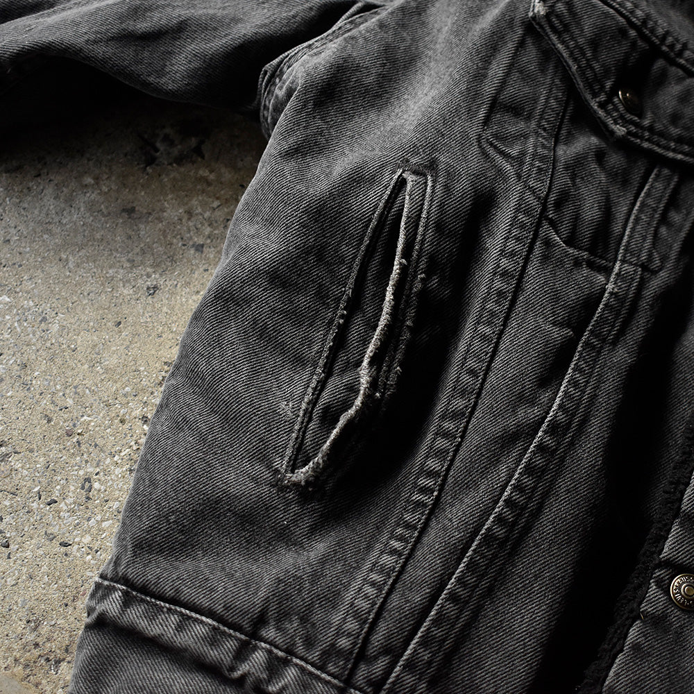 90’s Levi's オールブラック！ デニム ボアジャケット USA製 241108H