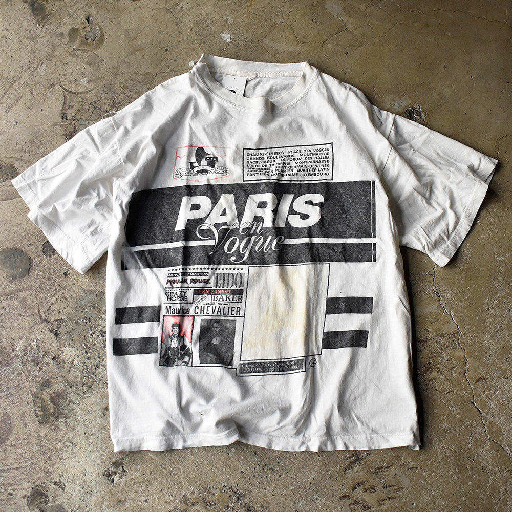 VOGUE PARIS エッフェル塔 モナリザ プリントTシャツ 1990年 ユーロ製 ヴィンテージ