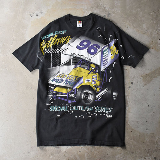 90’s FRUIT OF THE LOOM AOP! “SKOAL OL OUTLAW SERIES” レーシングTシャツ USA製 250513