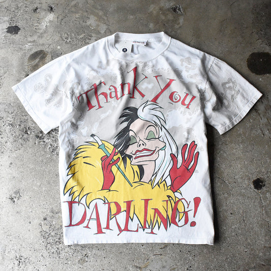 90's～ AOP！ Disney “One Hundred and One Dalmatians クルエラ“ Tシャツ USA製 250503H