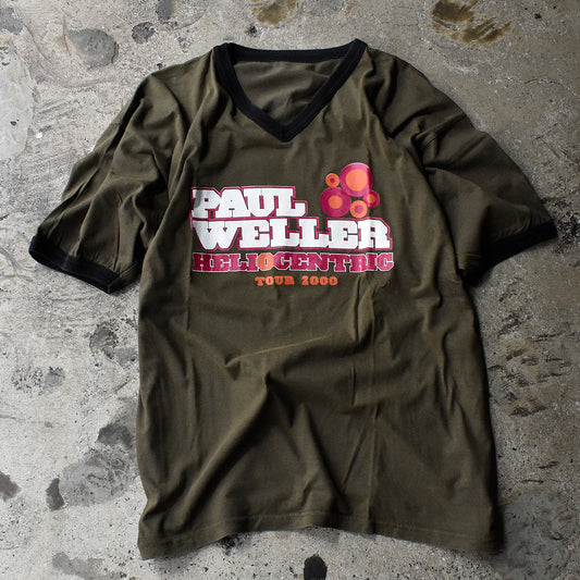 Y2K Paul Weller "Heliocentric Tour 2000" Vネック リンガー ロック Tシャツ 230813HYY