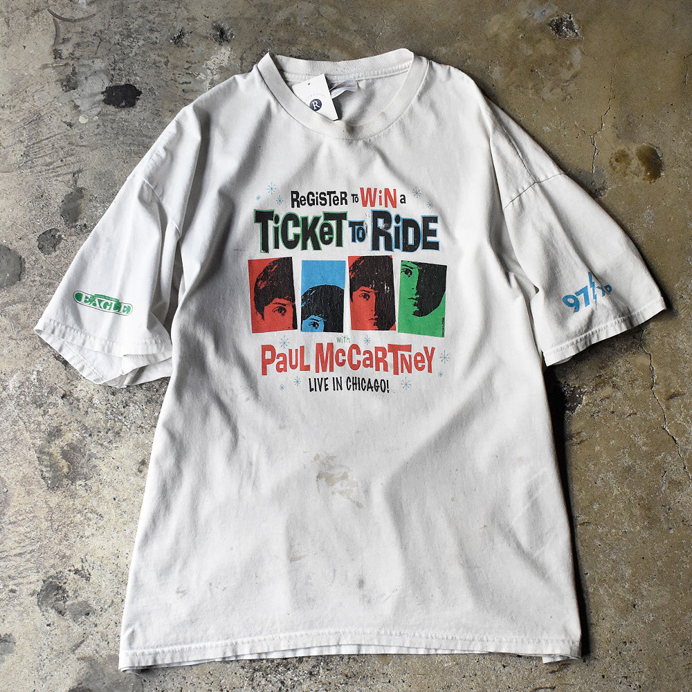 Y2K Paul McCartney “Ticket to Ride” Live in Chicago Tシャツ 240201H