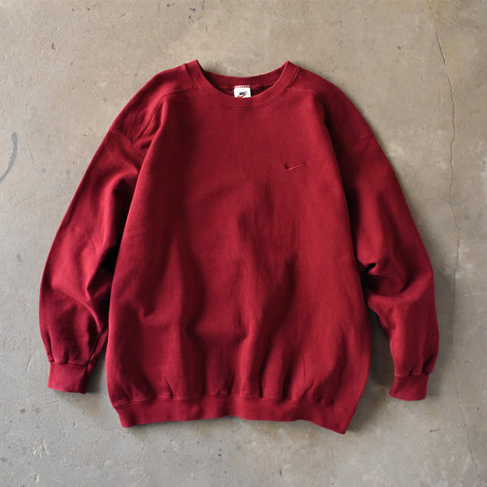 Y2K NIKE small swoosh ロゴ刺繍 スウェット USA製 250417