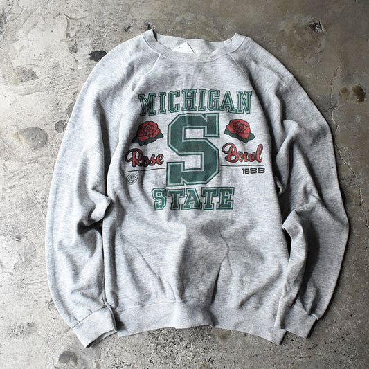 80's “MICHIGAN STATE ROSE BOWL“ カレッジスウェット 240930H