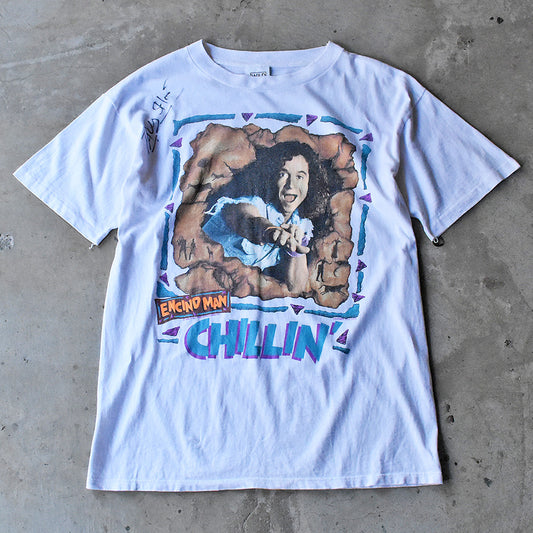 90’s Encino Man “CHILLIN” Pauly Shoreサイン入り！ コメディ ムービー Tシャツ USA製 250801