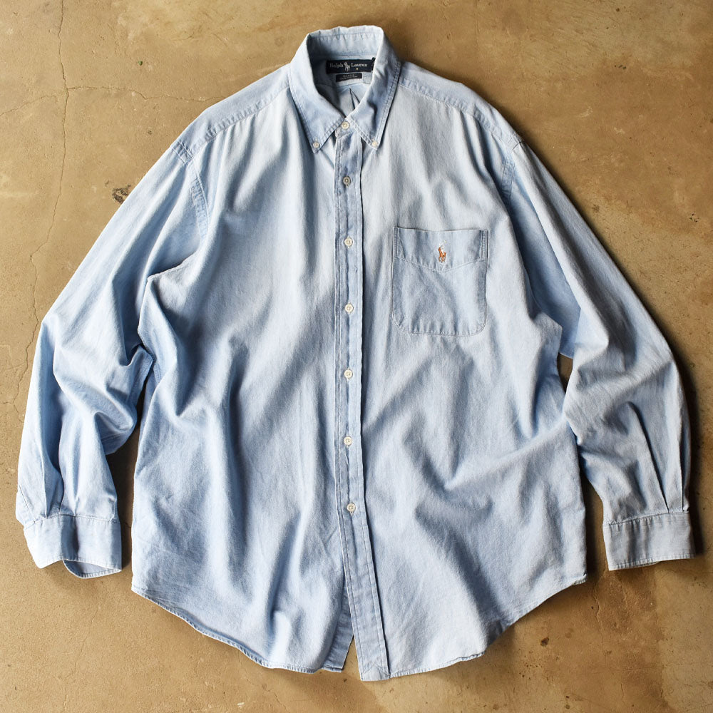 90's Ralph Lauren “BLAKE” シャンブレー ボタンダウンシャツ 240327 S2056