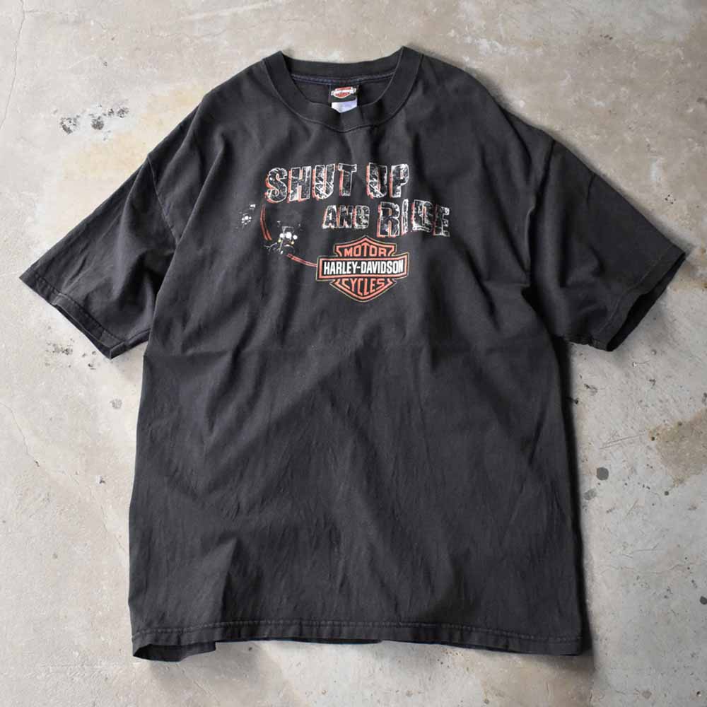 Harley Davidson “SHUT UP ANG RIDE” 両面プリント Tシャツ USA製 240928