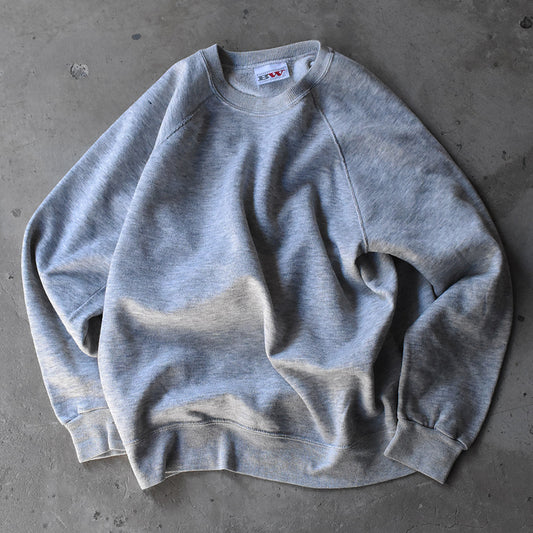 80’s BASSETT WALKER 無地 XL!ラグランスウェット USA製 250122