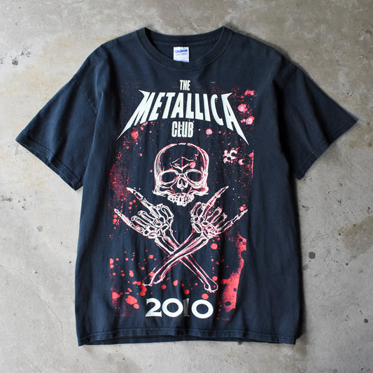 Y2K Metallica "The Metallica Club Skull & Bones" メタル ロック Tシャツ 250808