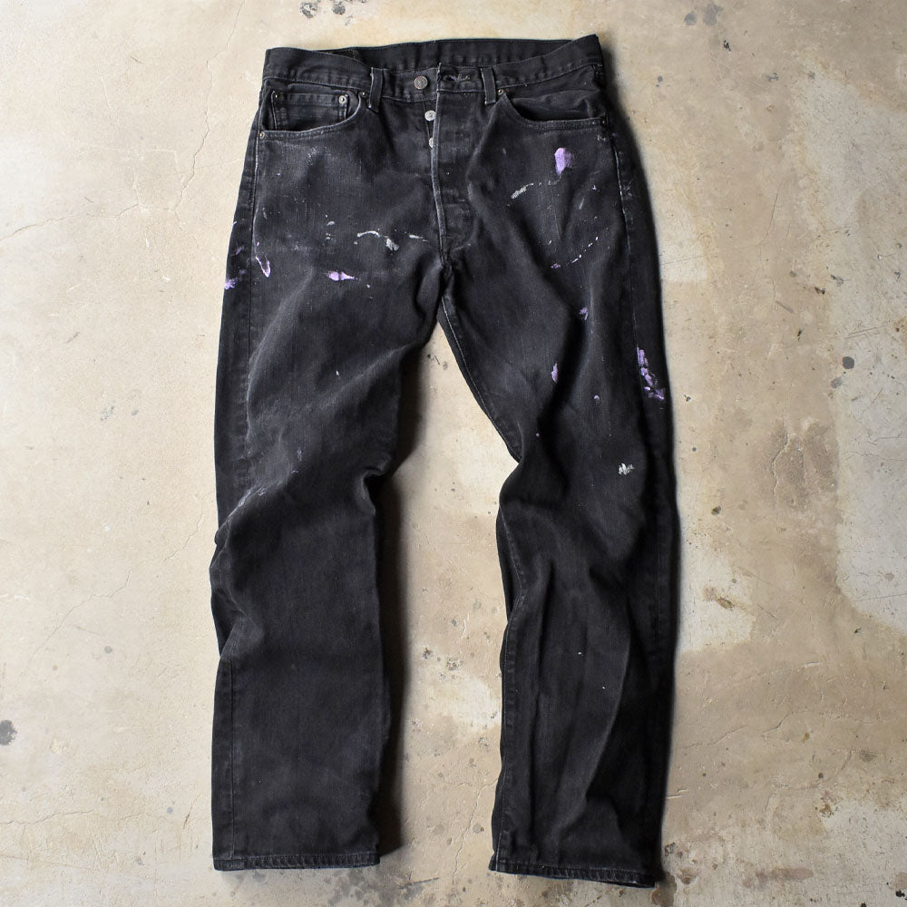 Levi's 501 ペンキ！ ブラックデニムパンツ 240428