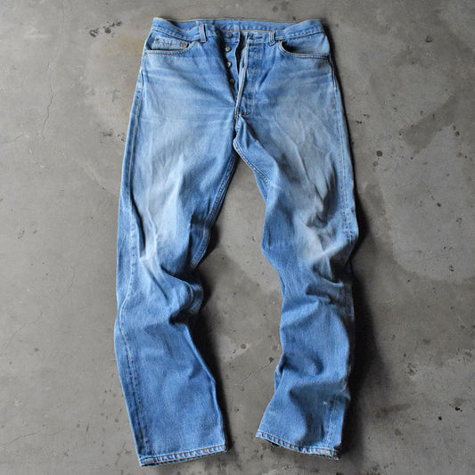 poly Gパン GLIMCLAP(グリムクラップ)】 Distressed denim pants デニム