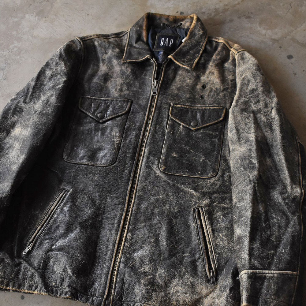 90’s GAP ポリスマン レザージャケット 鬼フェード 251111H