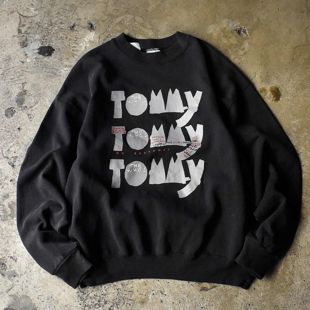 ザ・フー The Who's Tommy ロック・ミュージカル スウェット 90年代 ブラック シルバープリント ヴィンテージ