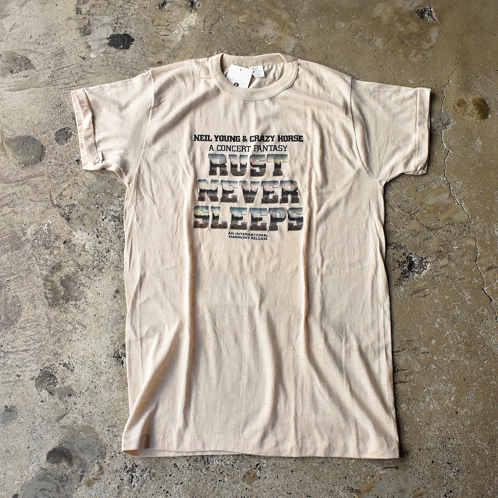 70's Neil Young & Crazy Horse “Rust Never Sleeps” コンサート ロック Tシャツ 250730H