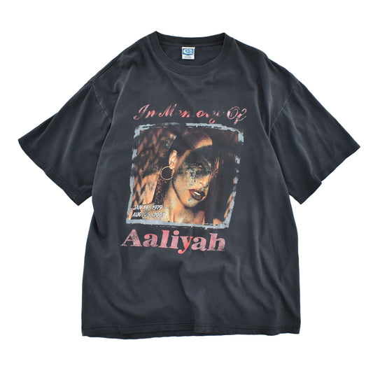 Y2K Aaliyah "In Memory Of" 追悼 ラップTシャツ 260707H