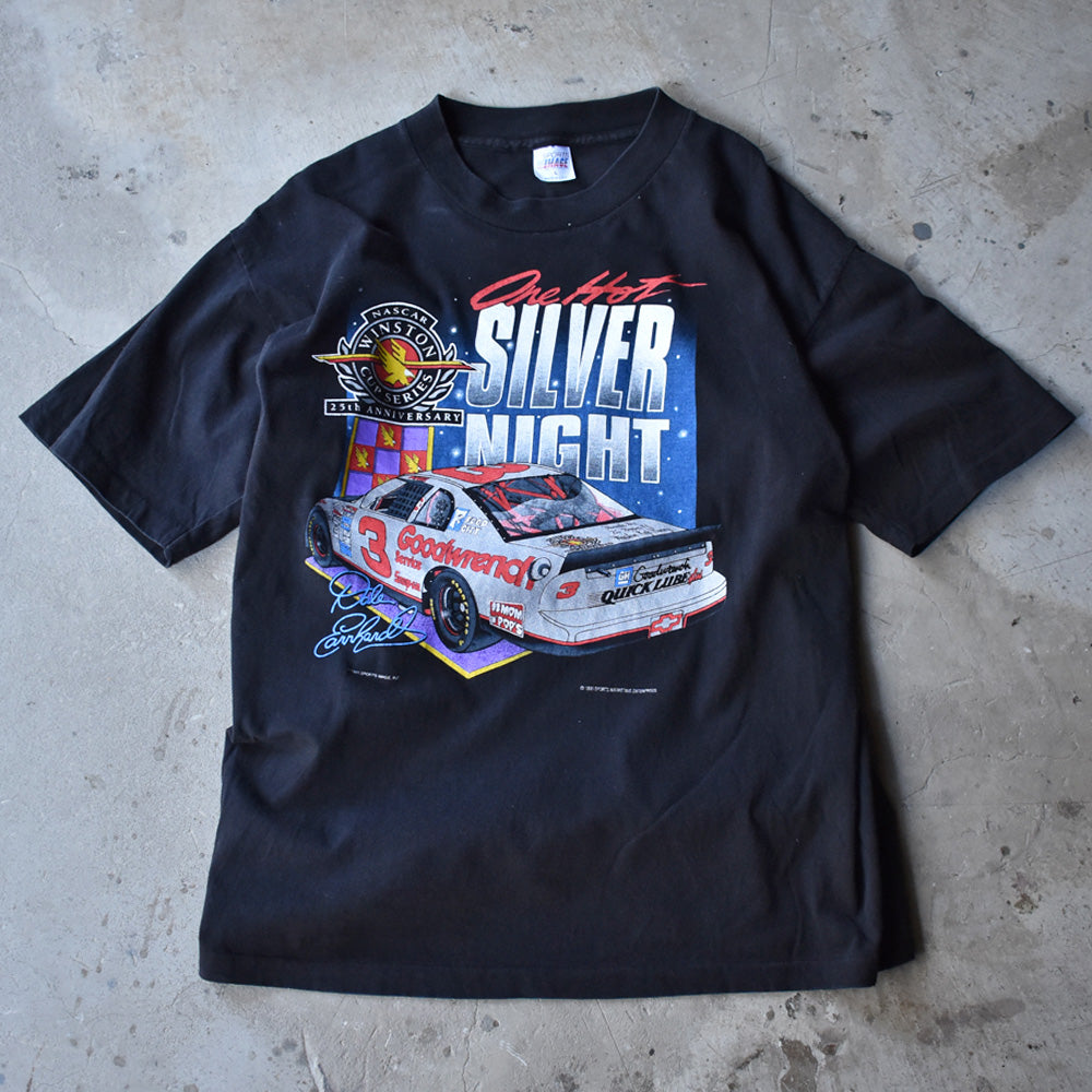 90’s　SPORTS IMAGE “Dale Earnhardt #3” 7 SILVER NIGHT 両面プリント レーシング Tシャツ 　USA製　230730