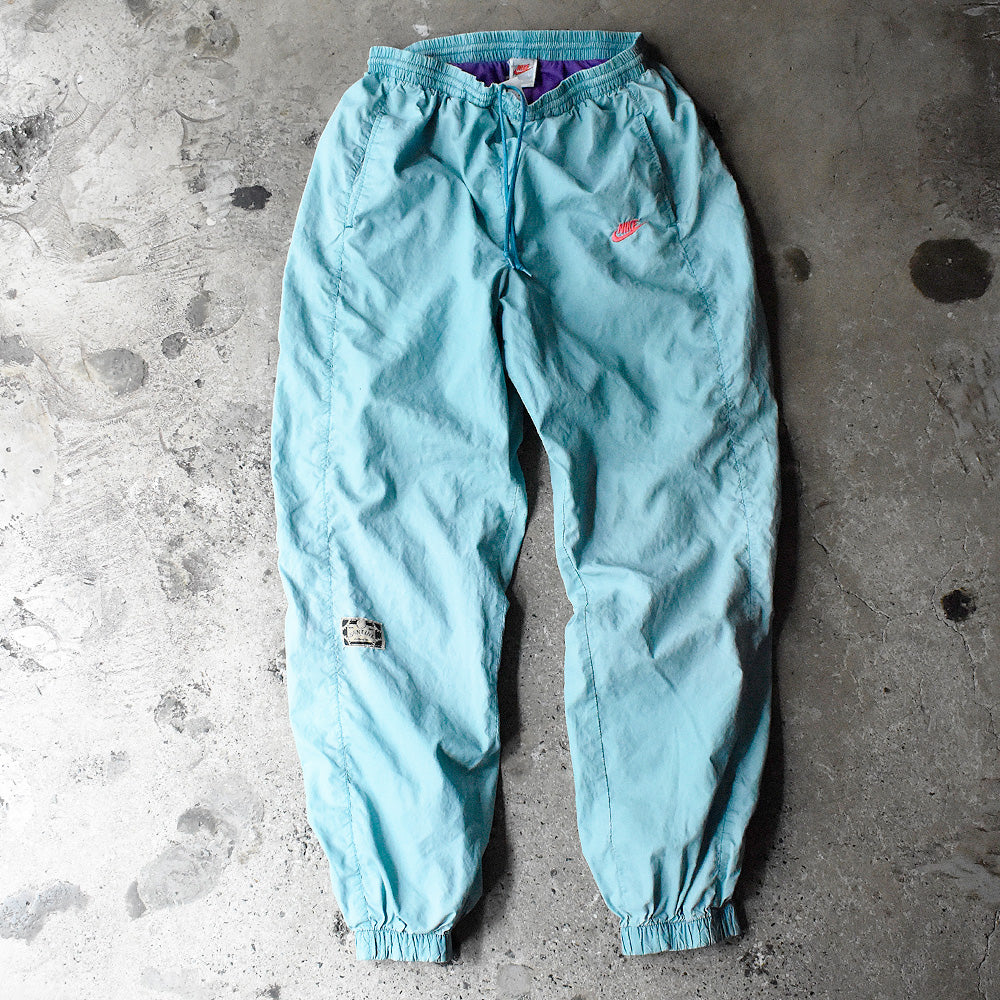 90's 銀タグ NIKE ナイロンパンツ ティファニーブルー×パープル！ 250425H