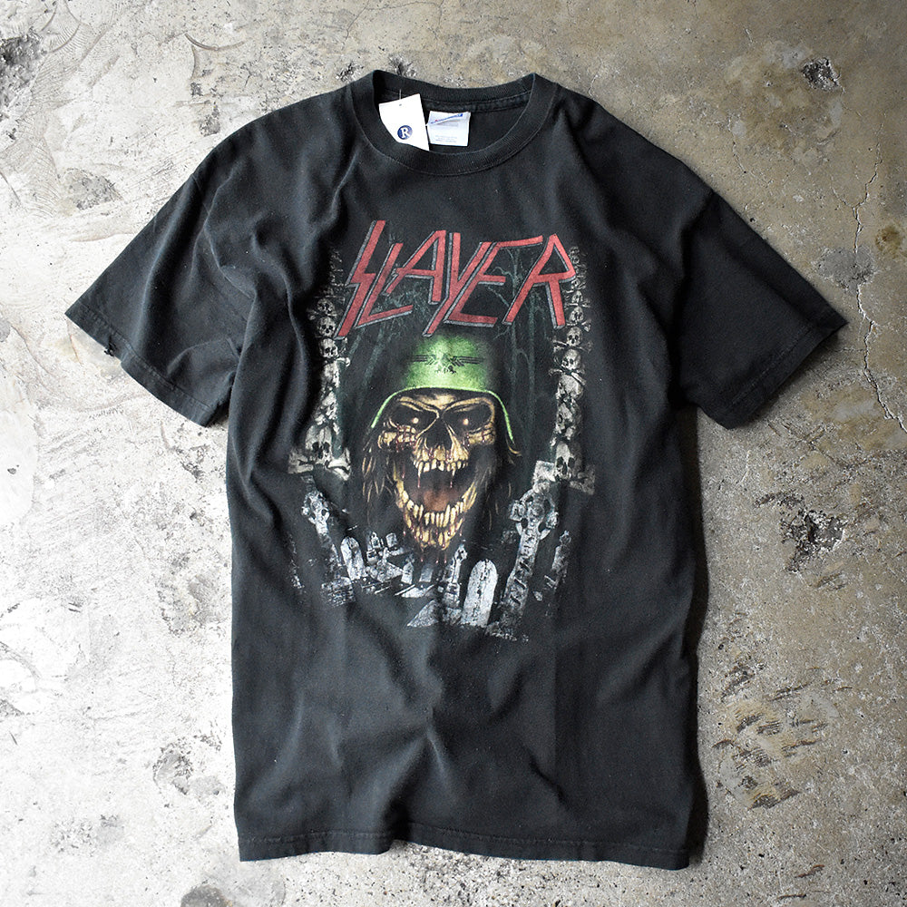 スレイヤー Do You Want To Die ヘルメットスカル Tシャツ 2000年代初頭 古着