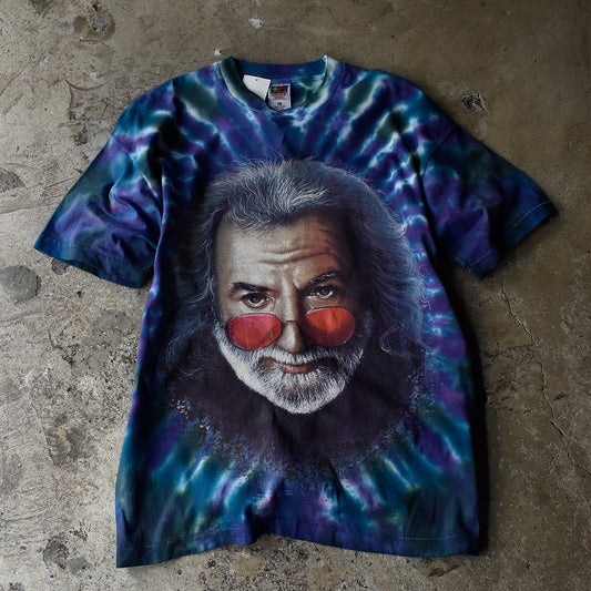 90's Grateful Dead “Jerry Garcia” オーバープリント タイダイ ロック Tシャツ 230930H