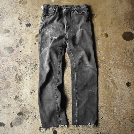 Y2K Wrangler 938BLK ダメージ! カウボーイカット ストレッチ デニムパンツ 241226H