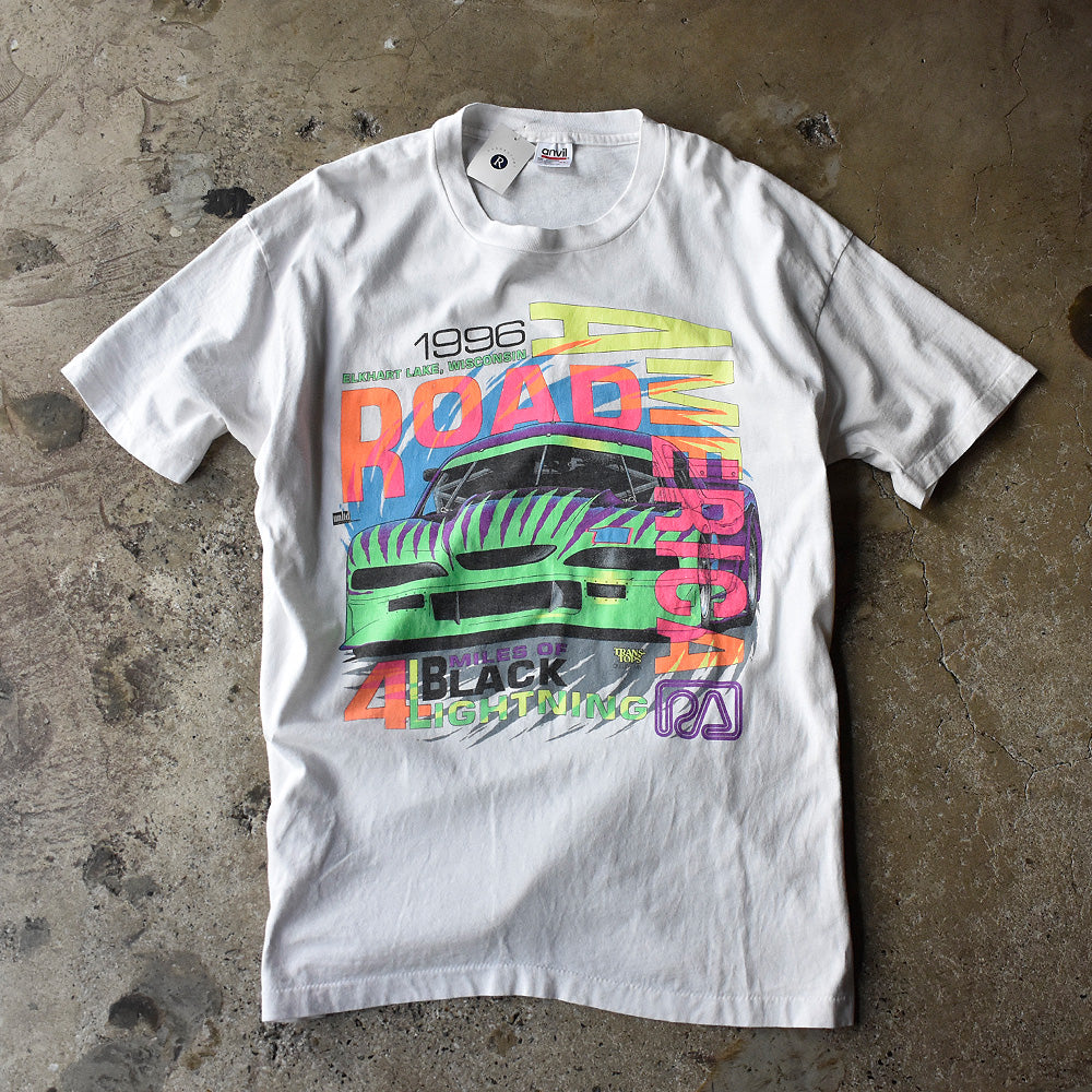 90's Road America 1996 “4 Miles of Black Lightning” レーシング Tシャツ 250725H