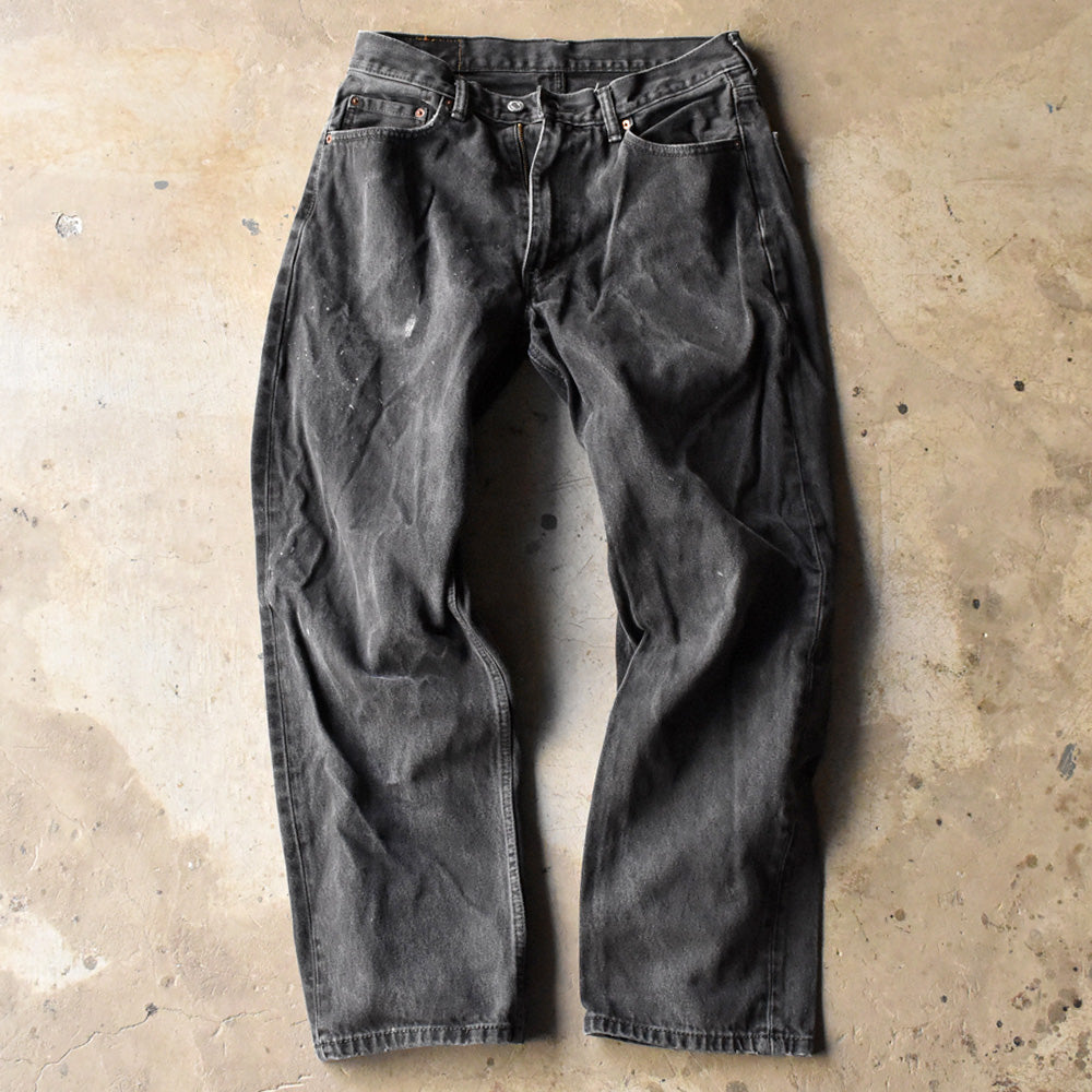 Levi's 550 リラックスフィット ブラックデニムパンツ 240519