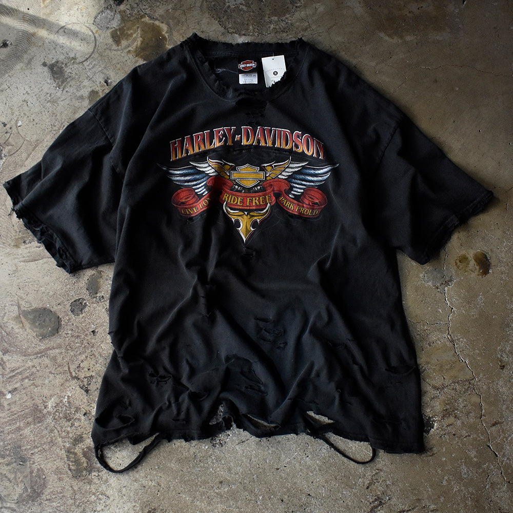 Y2K　ボロ！　Harley-Davidson/ハーレー・ダビッドソン　両面プリントTee　230902H