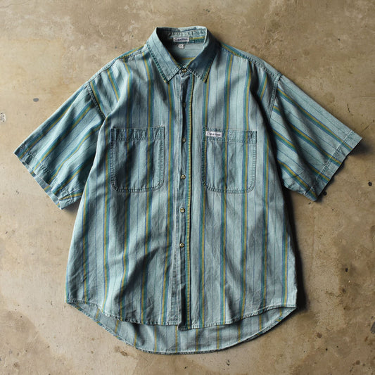 90’s Calvin Klein ストライプ ハーフスリーブ シャツ 250521