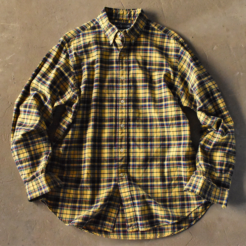 90's Ralph Lauren “CLASSIC FIT” タータンチェック ボタンダウンシャツ 240327 S2072