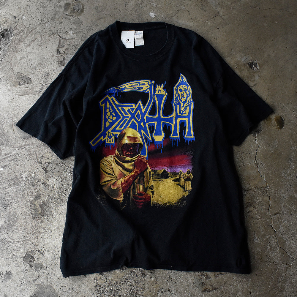 デス Leprosy ジャケットデザイン バックリリック Tシャツ 2000年代初頭 ギルダン 2XL 古着