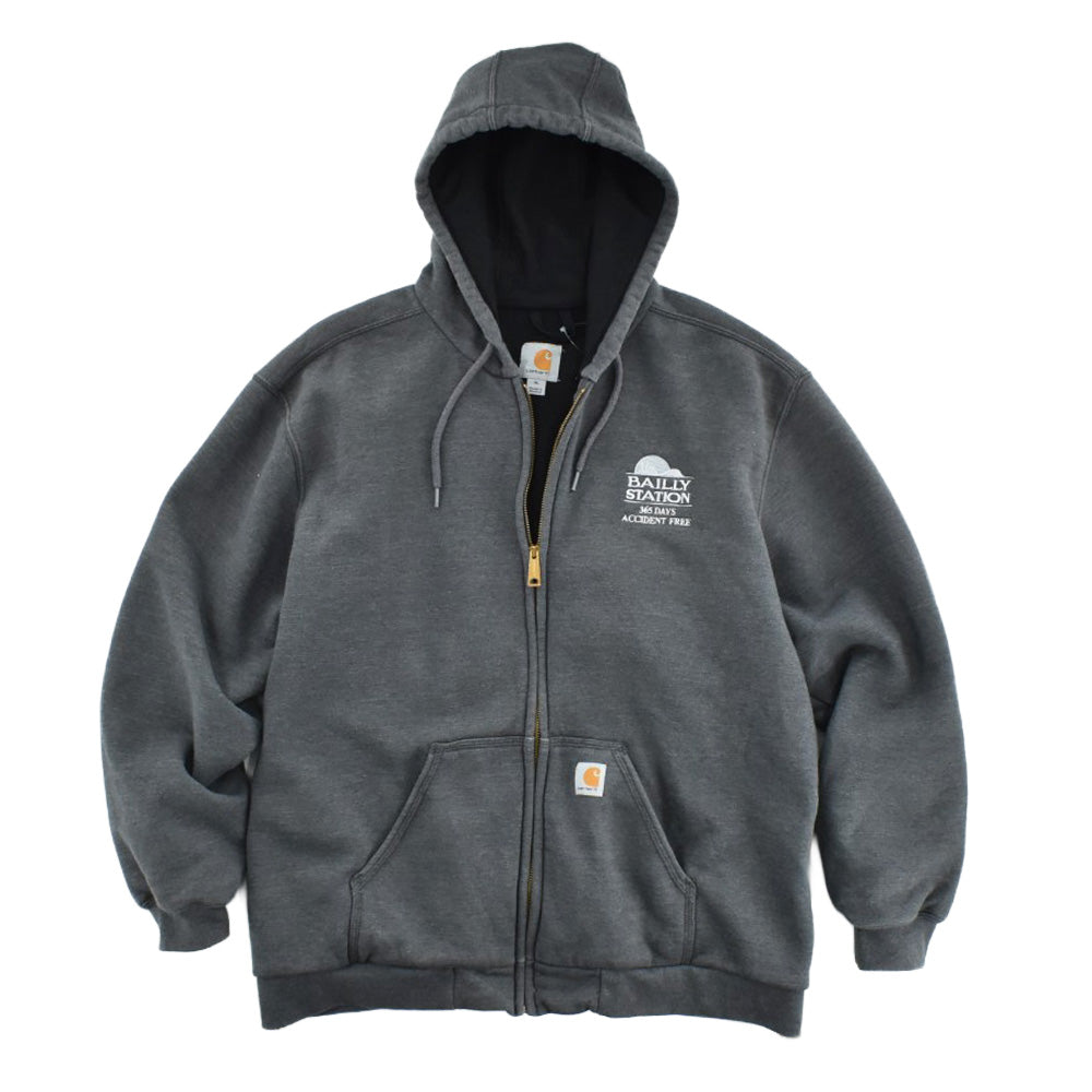90’s Carhartt "365 DAYS ACCIDENT FREE" メッシュライナー ジップフーディー 260224H